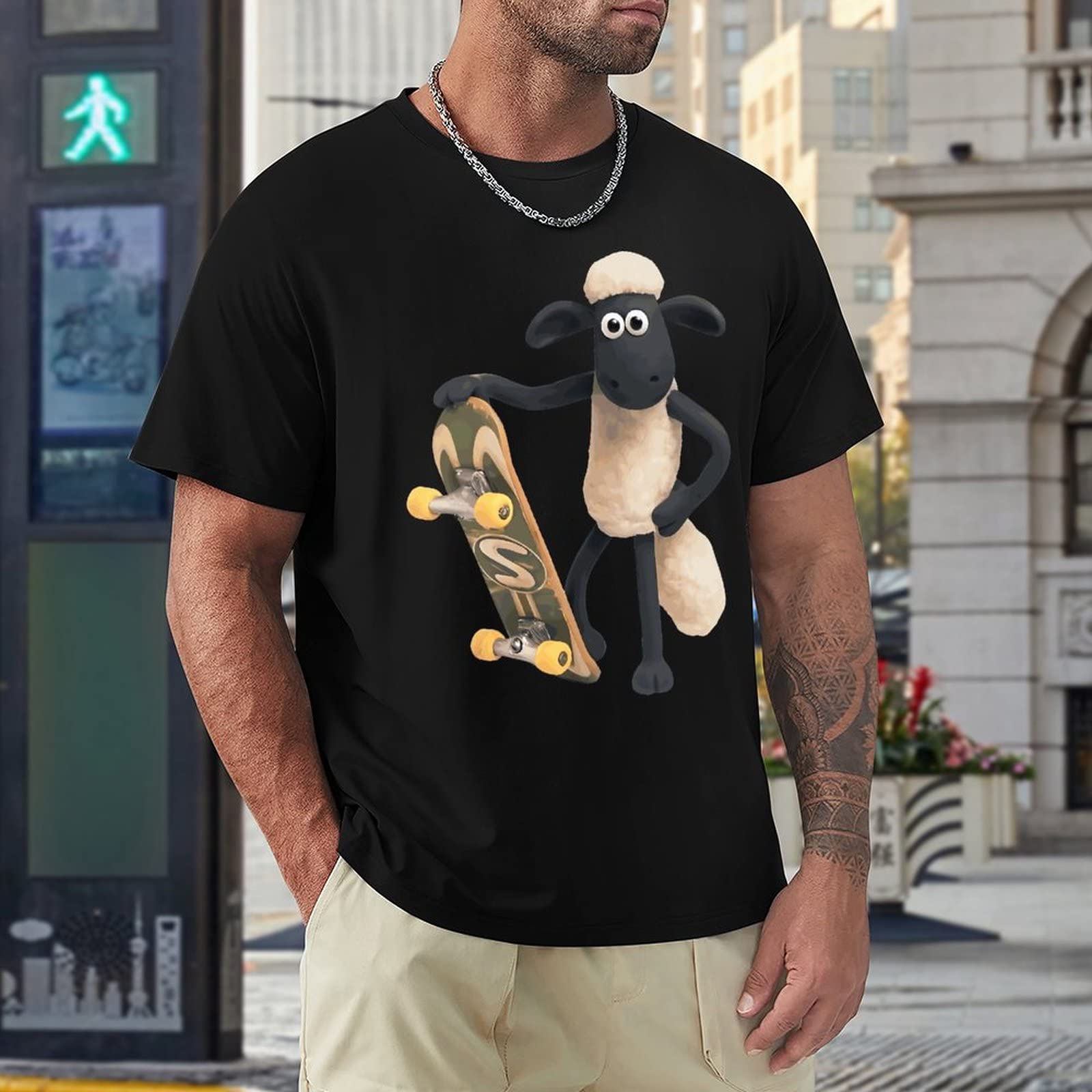 Amazon.co.jp: メンズ Tシャツ ひつじのショーン 羊 半袖 おしゃれ 
