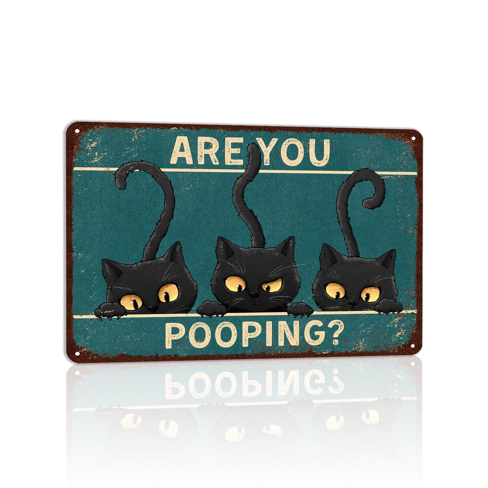 peiyeety Metal Tin Sign Are You Pooping Quote Vintage Decorative Metal Wall Art Plaque For Home Living Room Bedroom Farmhouse Patio Rustic Wall Decor 6x8 Inch