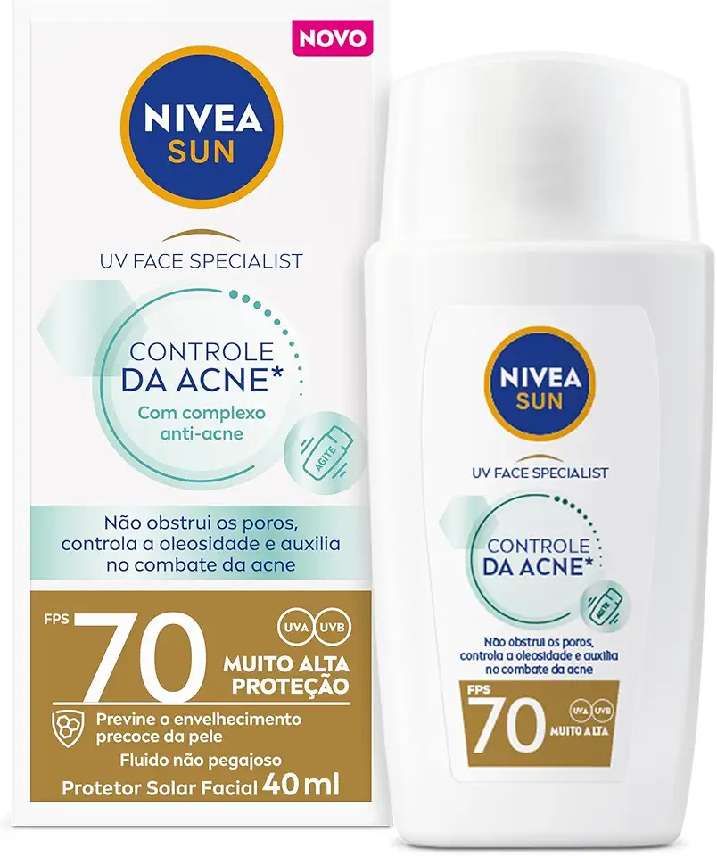 NIVEA SUN Protetor Solar UV Face Specialist Controle da Acne FPS 70 40ml