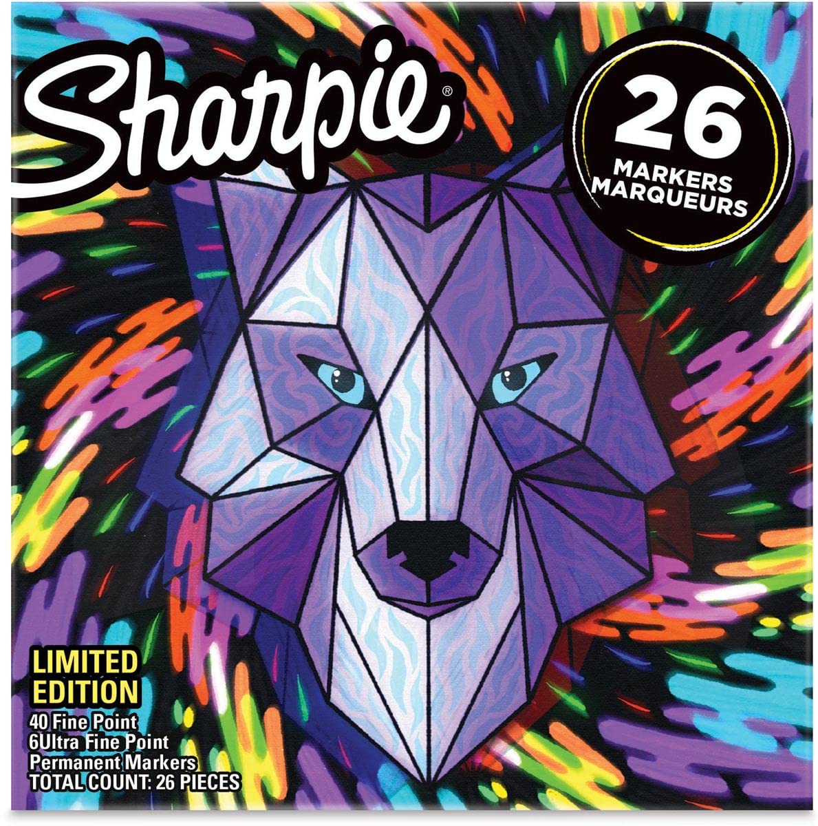 SHARPIE Rotuladores permanentes de edición especial Wolf Fine & Ultra Fine (26 unidades)