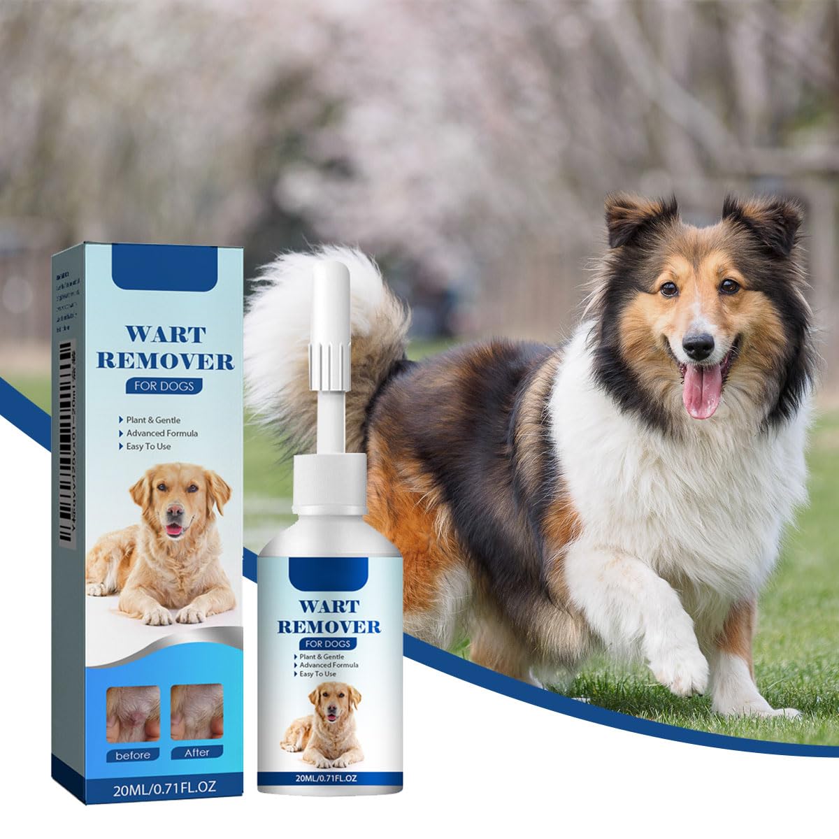 Rakiuty Crème pour Animaux de Compagnie pour Chiens et Chats,Crème pour Enlever Les Verrues,Éliminateur de Verrues pour Chiens,Dissolvant Naturel pour Chien,Naturel et Doux,20 ML
