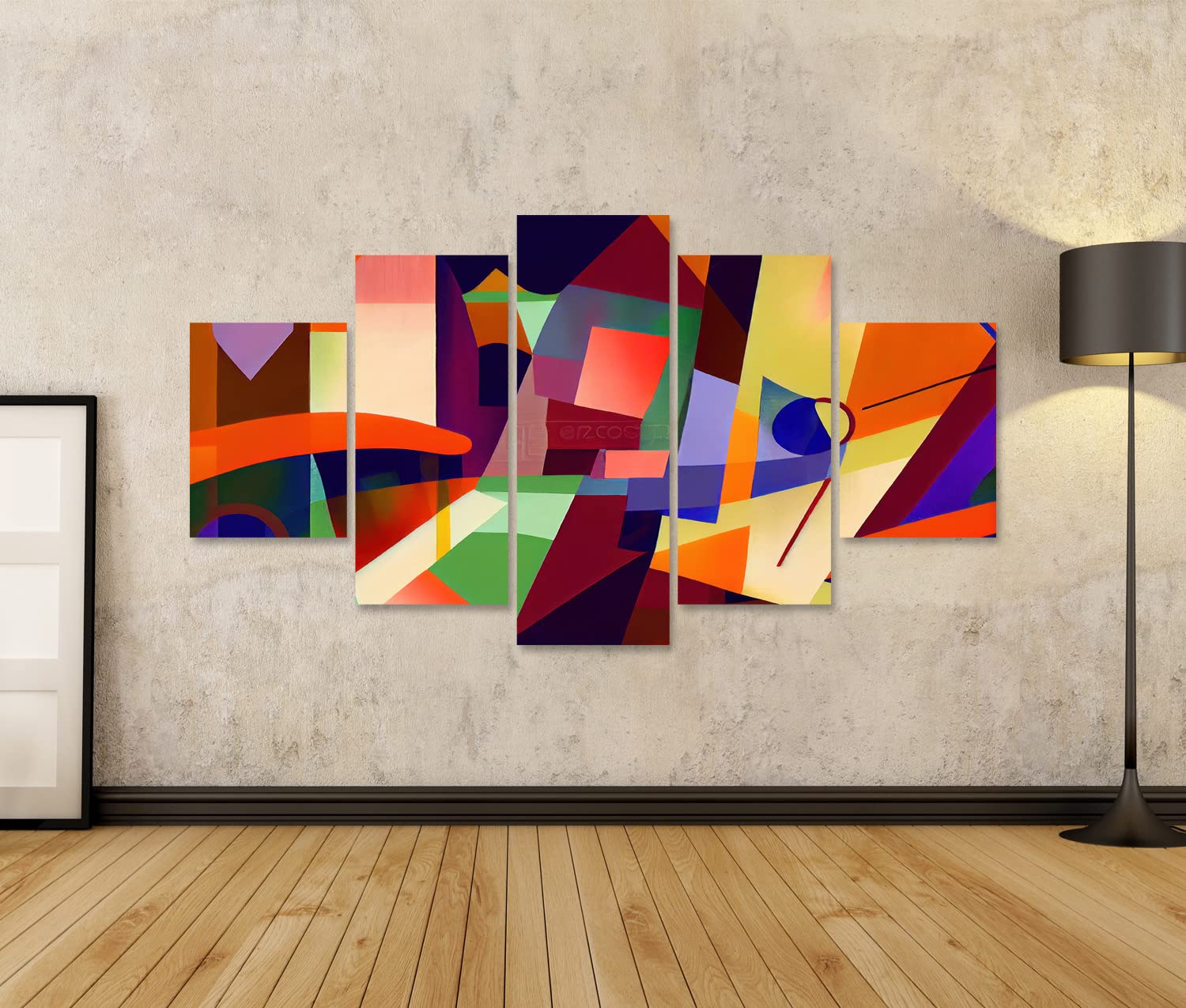 islandburner Prime Immagine su tela colorata astratta forme geometriche linee stile cubico immagini da parete poster