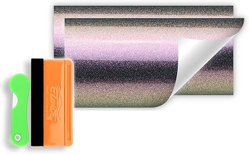 Vista 8 de Kit de herramientas gratis, 2 unidades de 5 x 10 pulgadas Chevy Emblema Bowtie Chameleon fibra de carbono púrpura dorado camaleón vinilo envoltura