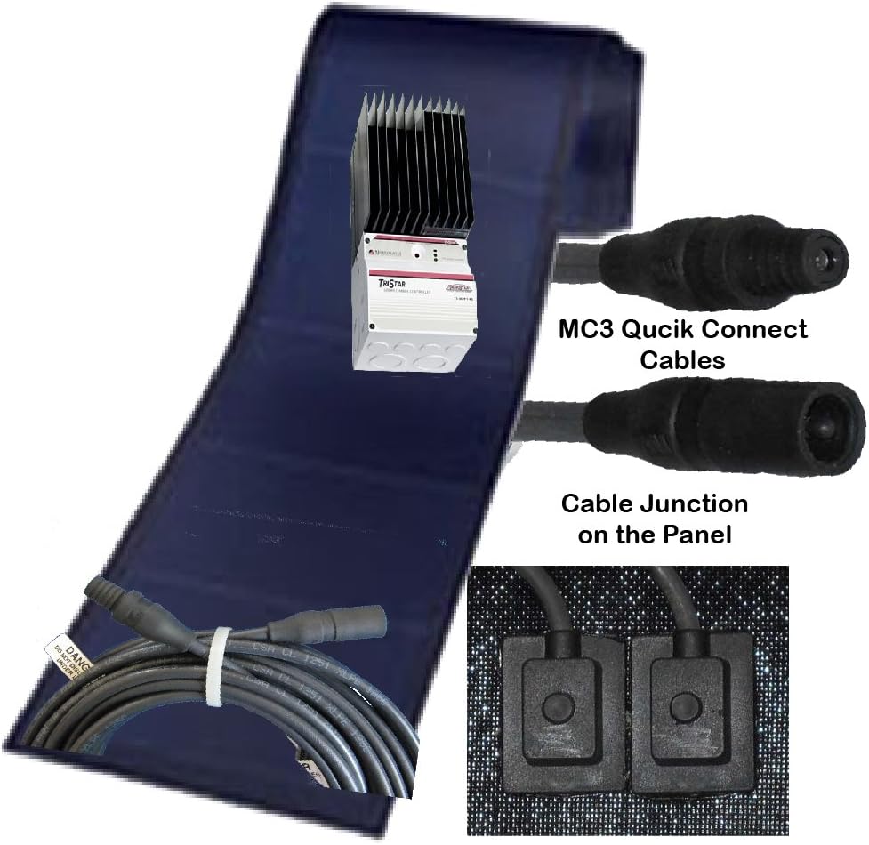 544 watt Solar Battery Charging Kit 12v or 24v Flexible Panel Peel & Stick Solar Panels