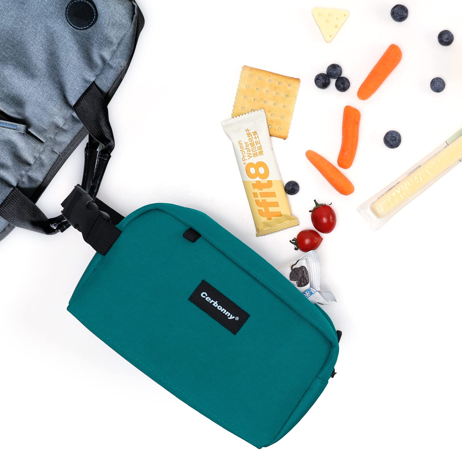 Cerbonny Small Cooler Bag Freezable Lunch Bag for Work School Travel,Small Insulated Bag for Kids/Adults,Freezer Lunch Bags,Mini Lunch Bag Fit for Yogurt,Suit for 3+(Blue) - Image 4