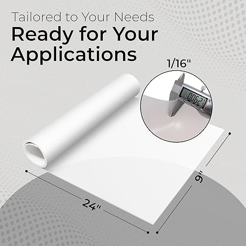 Miniatura 30 de Exactly Rubber - Hoja de silicona translúcida, hoja de goma de durómetro 50A, silicona semitransparente, resistente -80 a 450 °F, mantel individual