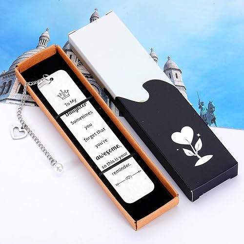 Miniatura 7 de Regalos de doble cara para hija de mamá, papá, regalos de graduación de cumpleaños para hija a mi hija, regalo inspirador para adolescentes,