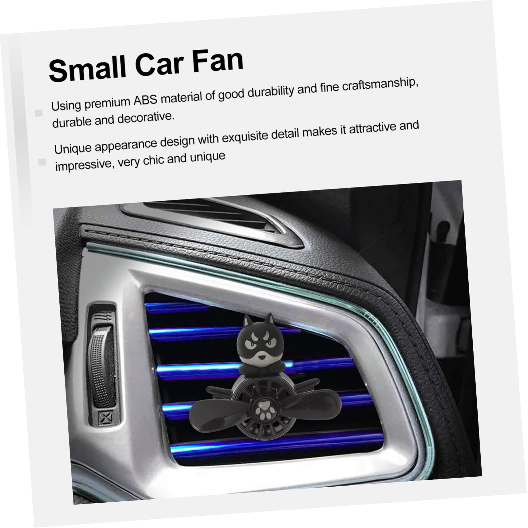 GLEAVI 4pezzi Diffusore Di Profumo Per Auto Con Design Unico Ventilatore Per Veicoli Decorazione Sfiato Resistente Ricaricabile Elettricità Profumo Naturale e Comfortevole Per Atmosfera