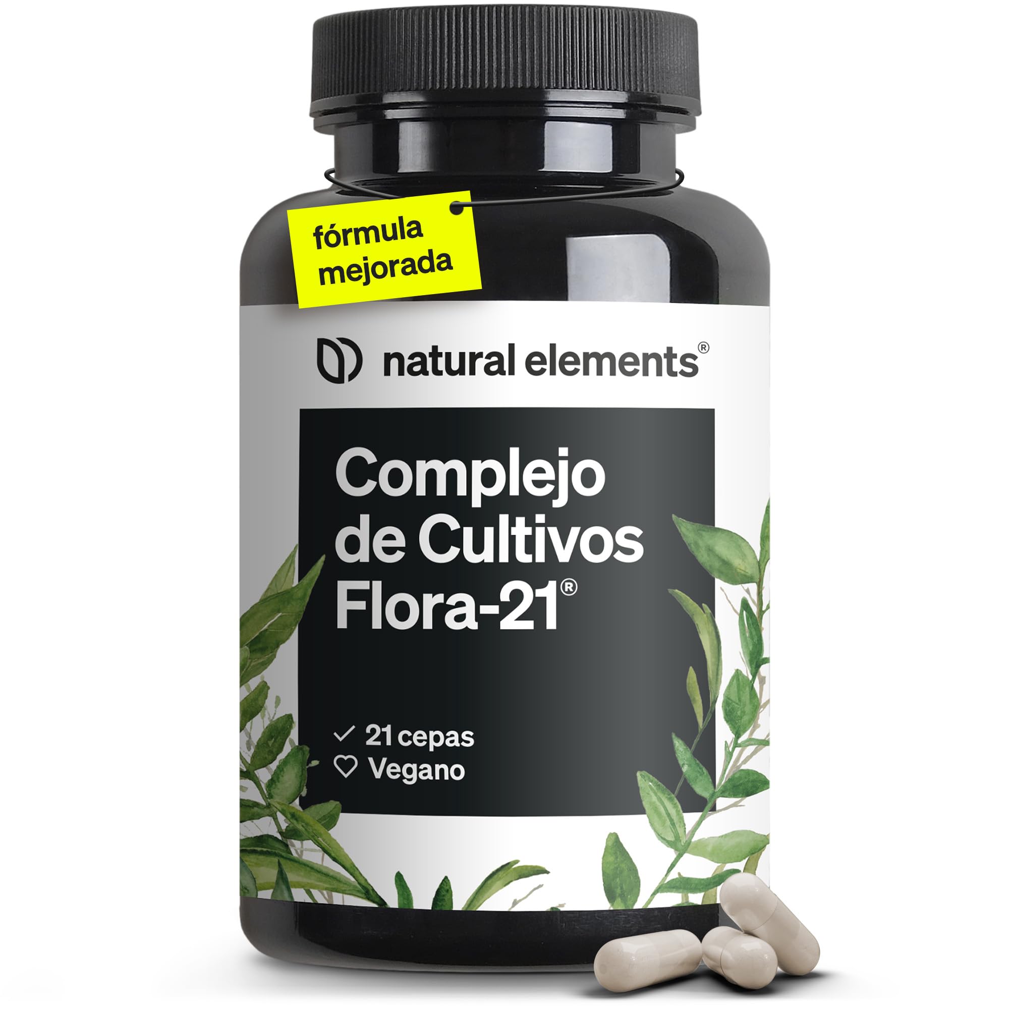 Flora-21® Probióticos y Prebióticos Intestinales - 180 cápsulas con recubrimient