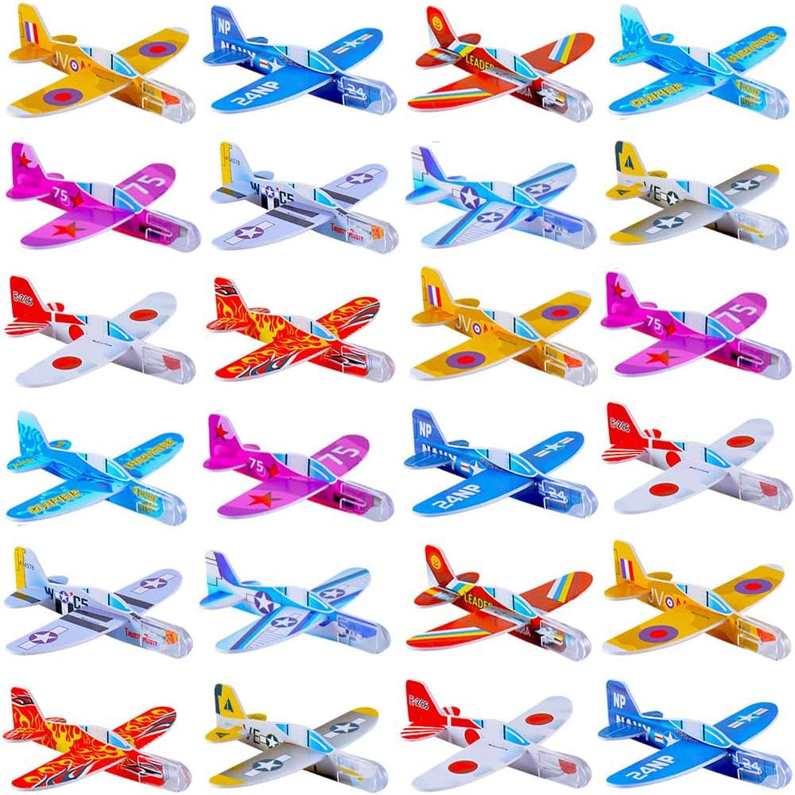 Tazweeq 50 Pcs Foam Glider,Kids Toys,Paper Airplane,Kids Foam Glider,Airplane Party Favour,Outdoor Flying Toys,Random Colours,Boys and Girls
