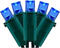 Vista 16 de YULETIME 200 luces LED de Navidad de gran angular de color blanco cálido, cable verde de 66 pies, certificado UL, juego de luces navideñas de 0.197