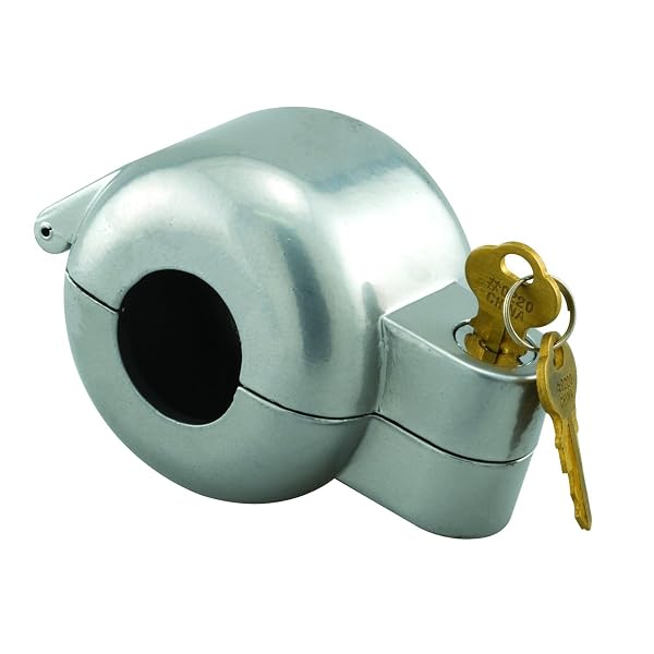 Defender Security EP Security S 4180 - Serratura per maniglia con chiave per bloccare l'accesso al foro della serratura, rimovibile e facile da usare, grigio, 2-7/8"