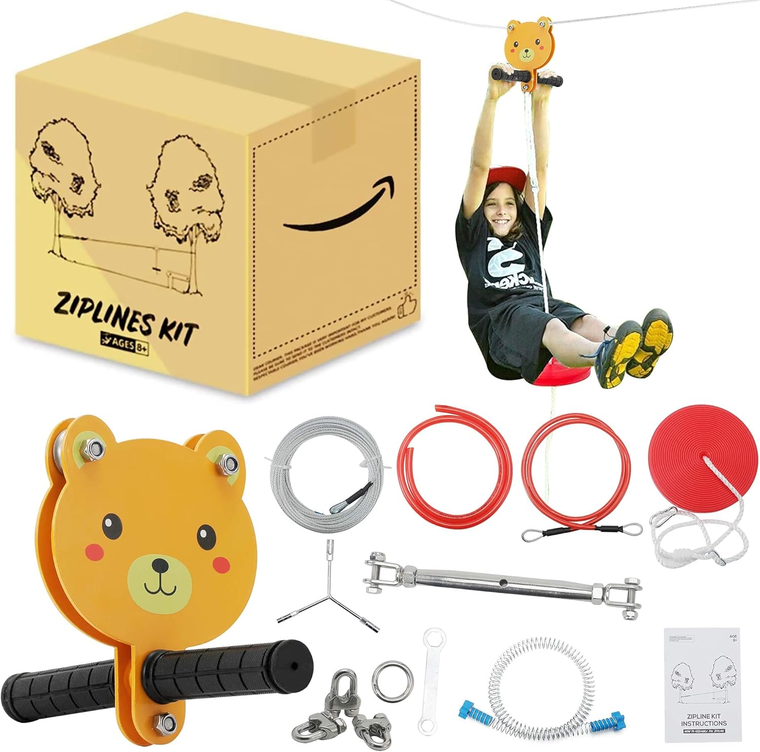 JoyBoy Zipline Kits for Backyard Zipline Kit for Kids and