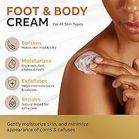 Vista 4 de Crema de urea 40 por ciento para pies de máxima fuerza, crema de pies de urea para talones secos agrietados, pies, rodillas y codos, loción