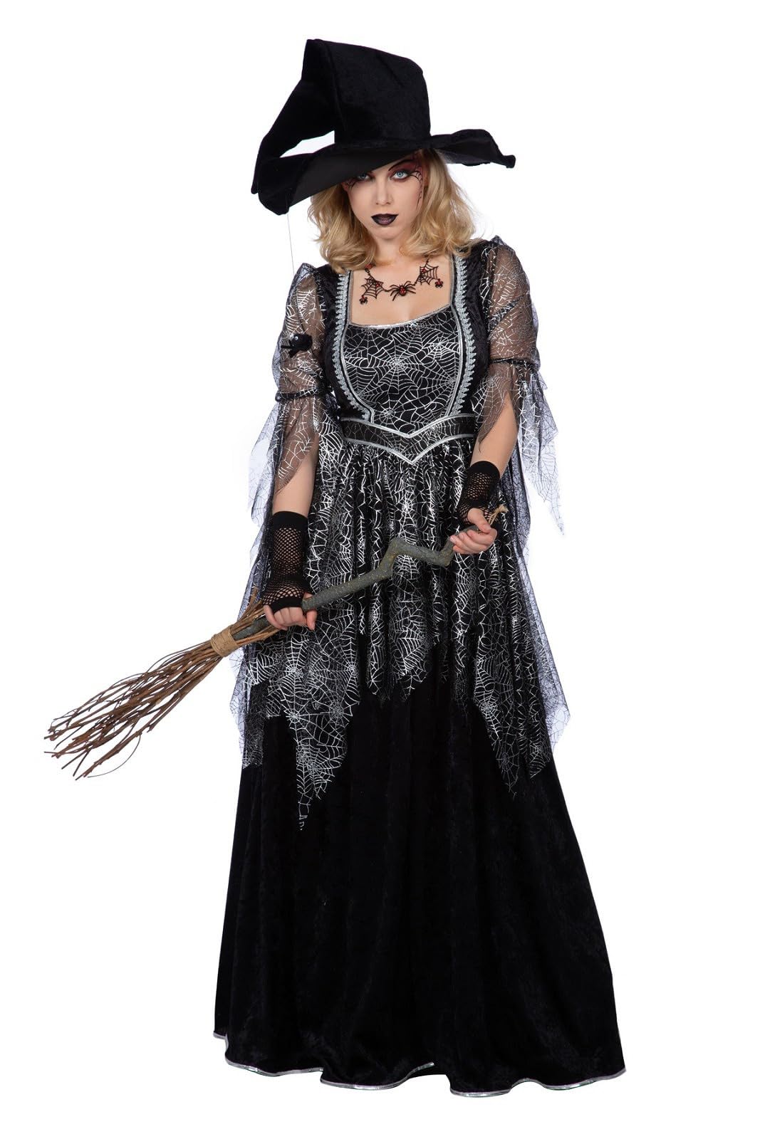 WILBERS & WILBERS 4359-44 Kostüm Hexe Spider Witch Costume, Black, 44 (EU)