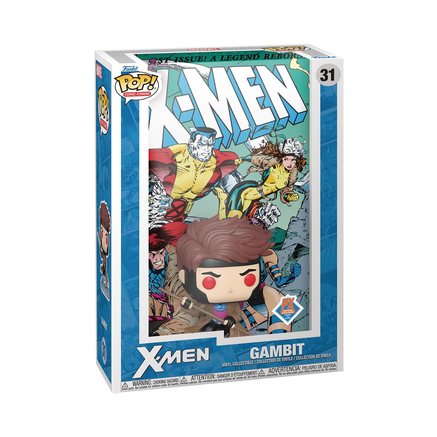 POP COMIC COVER MARVEL X-MEN GAMBIT PX VIN FIG