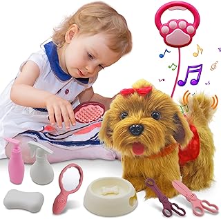 Jaydear Plush Puppy Toy, Electronic Dog Toy for Kids, Interactive Toy -Walks/Barks/Shake Tail/Talk, Stuffed Animals Cute Dog Toys Soft Gift for Christmas, Easter, Birthday, Age 3 4 5 6 7+ Years Old