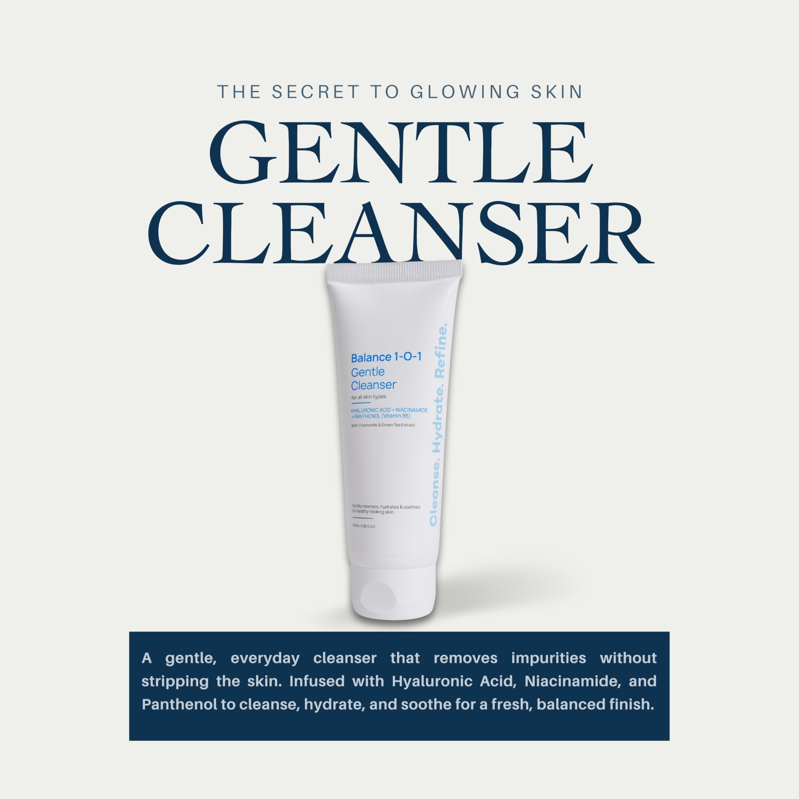SAYY Balance 1-O-1 Gentle Hydrating Face Cleanser with Niacinamide & Hyaluronic Acid, Face Wash, 200 ml 3