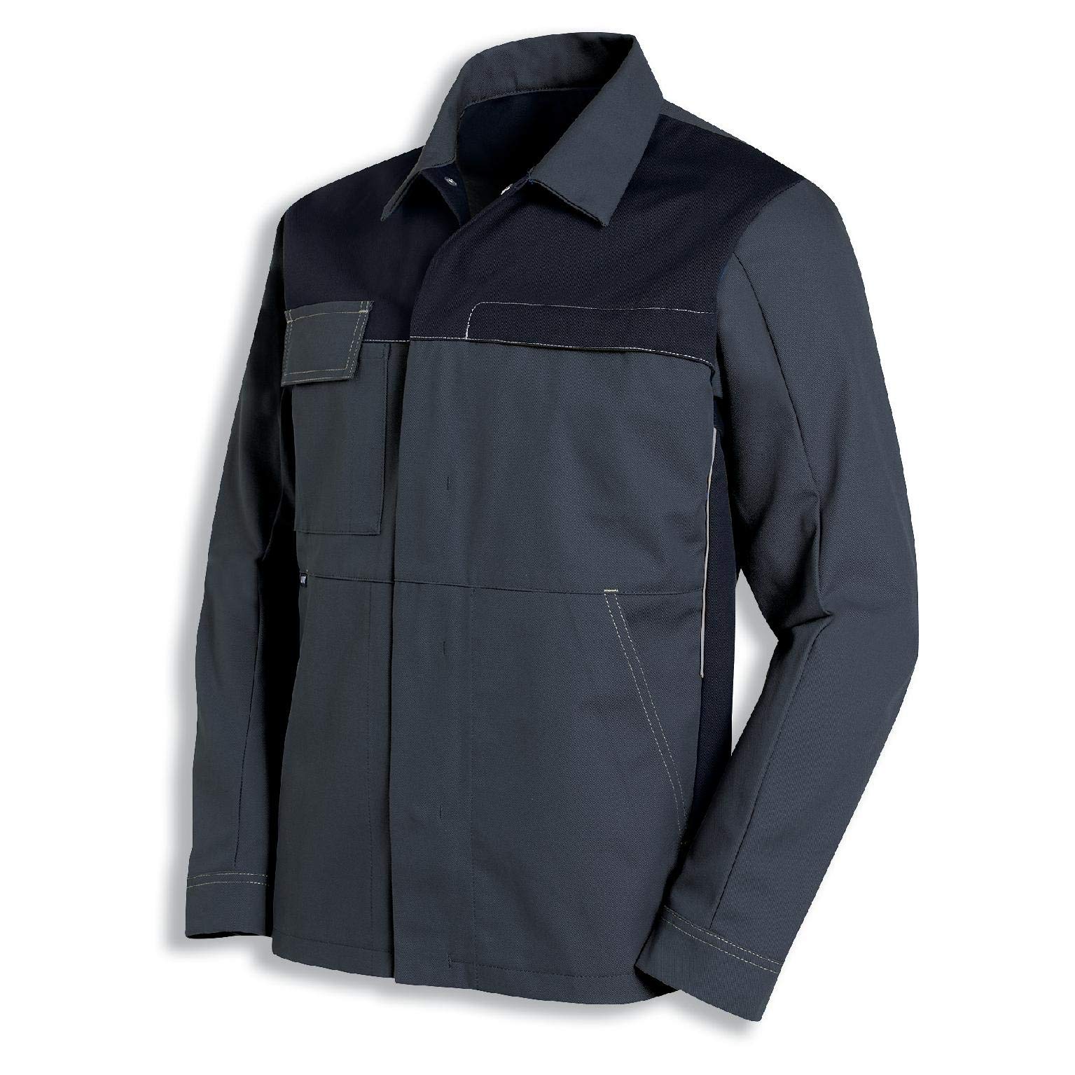 Uvex Perfect - Chaqueta de trabajo para hombre, color gris oscuro, muchos bolsillos