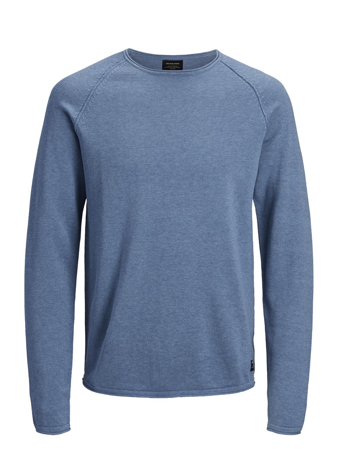 JACK & JONES Male knitted jumper melange - Blue - 3XL