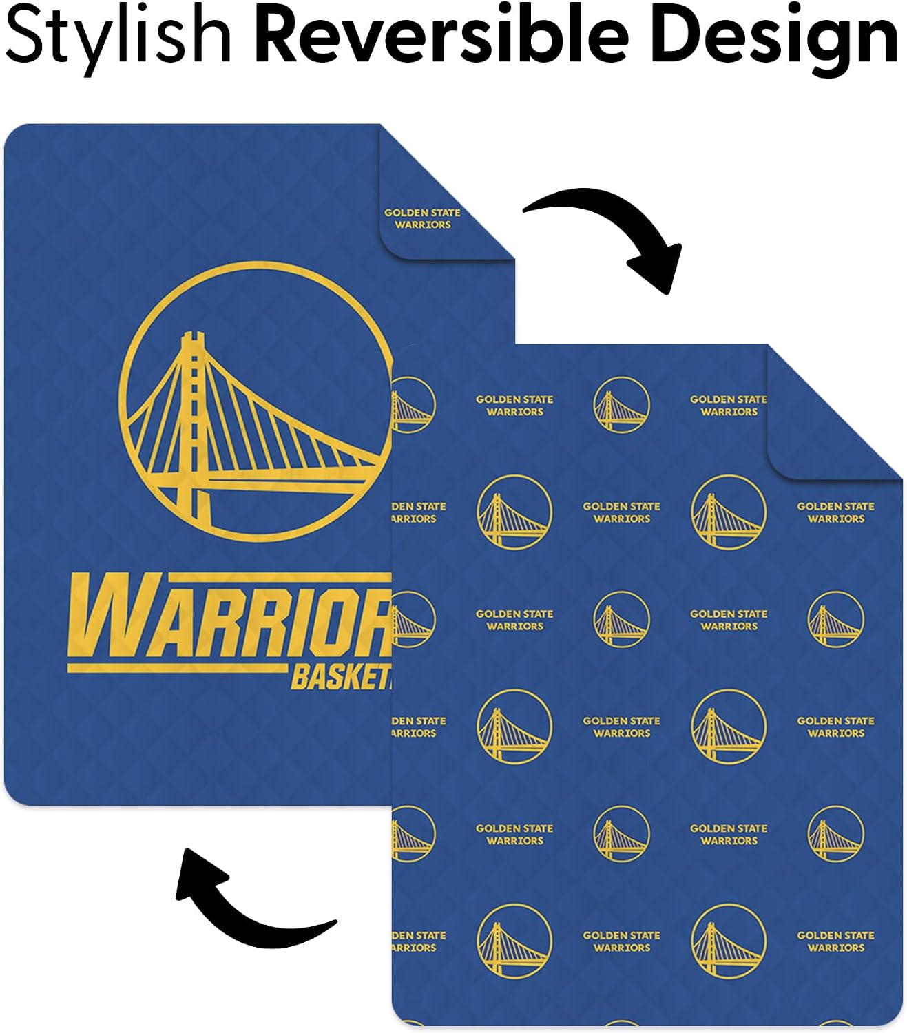 Northwest NBA Quilted Throw Blanket with Sham, Soft Cozy Bedding, All Seasons, 60 x 80 inches