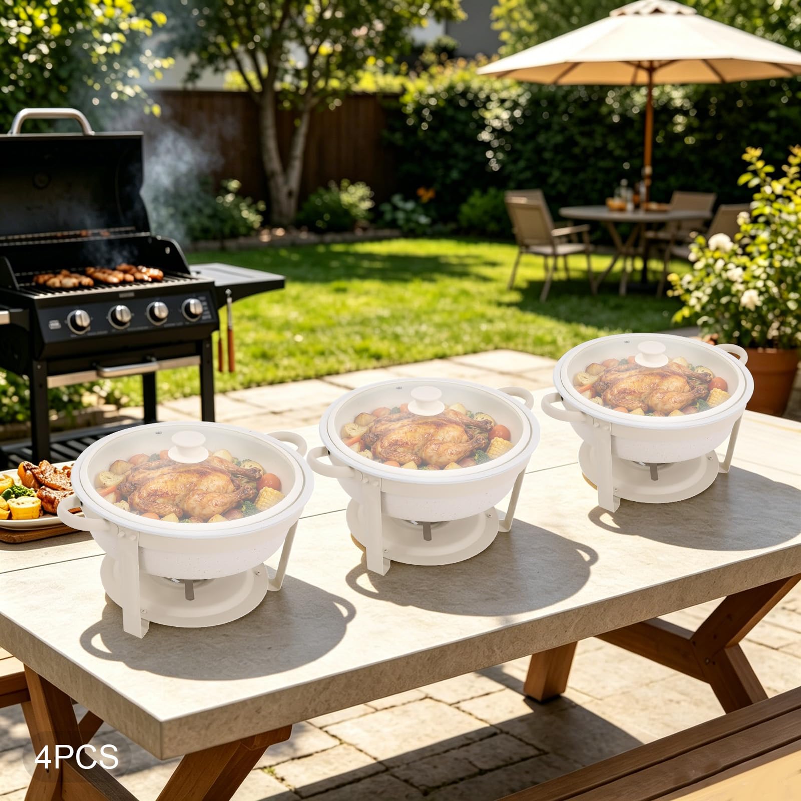 Chafing Dish zestaw 4 szt. 9QT pojemnik utrzymujący ciepło