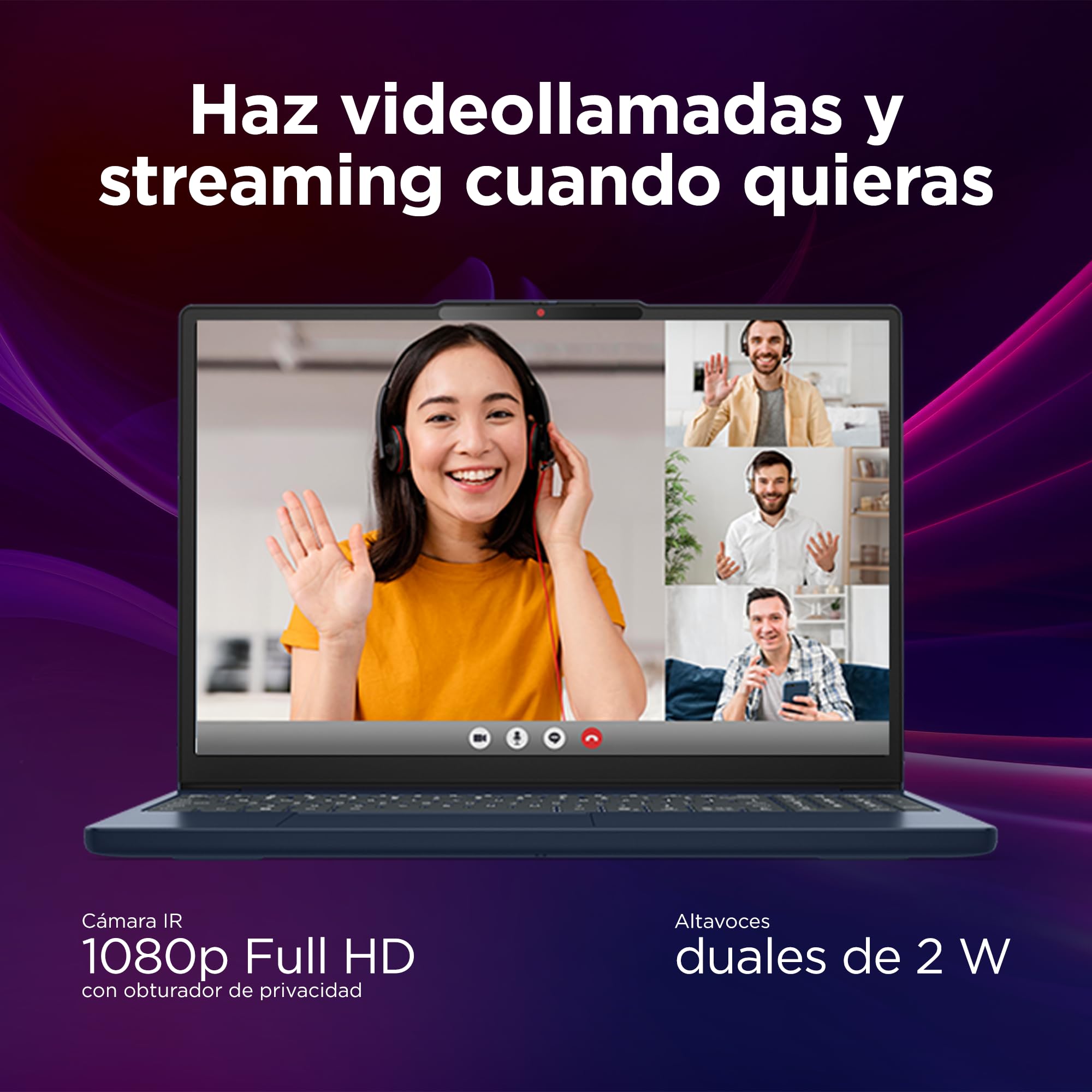 Lenovo IdeaPad Slim 3 Gen 10 – Ordenador Portátil 15.3" WUXGA (Intel Core i5-13420H, 16 GB RAM, 512 GB SSD, Wi-Fi 6, USB-C, Windows 11 Home) Teclado QWERTY Español - Azul Cósmico