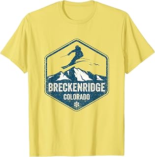 Vintage Breckenridge Souvenir Skiing Outfit Retro Logo Ski T-Shirt