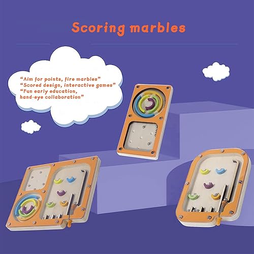 Miniatura 6 de Juego de mesa de laberinto para niños, juego de laberinto de madera para niños y niñas de más de 3 años MGYX-02 (pequeño)