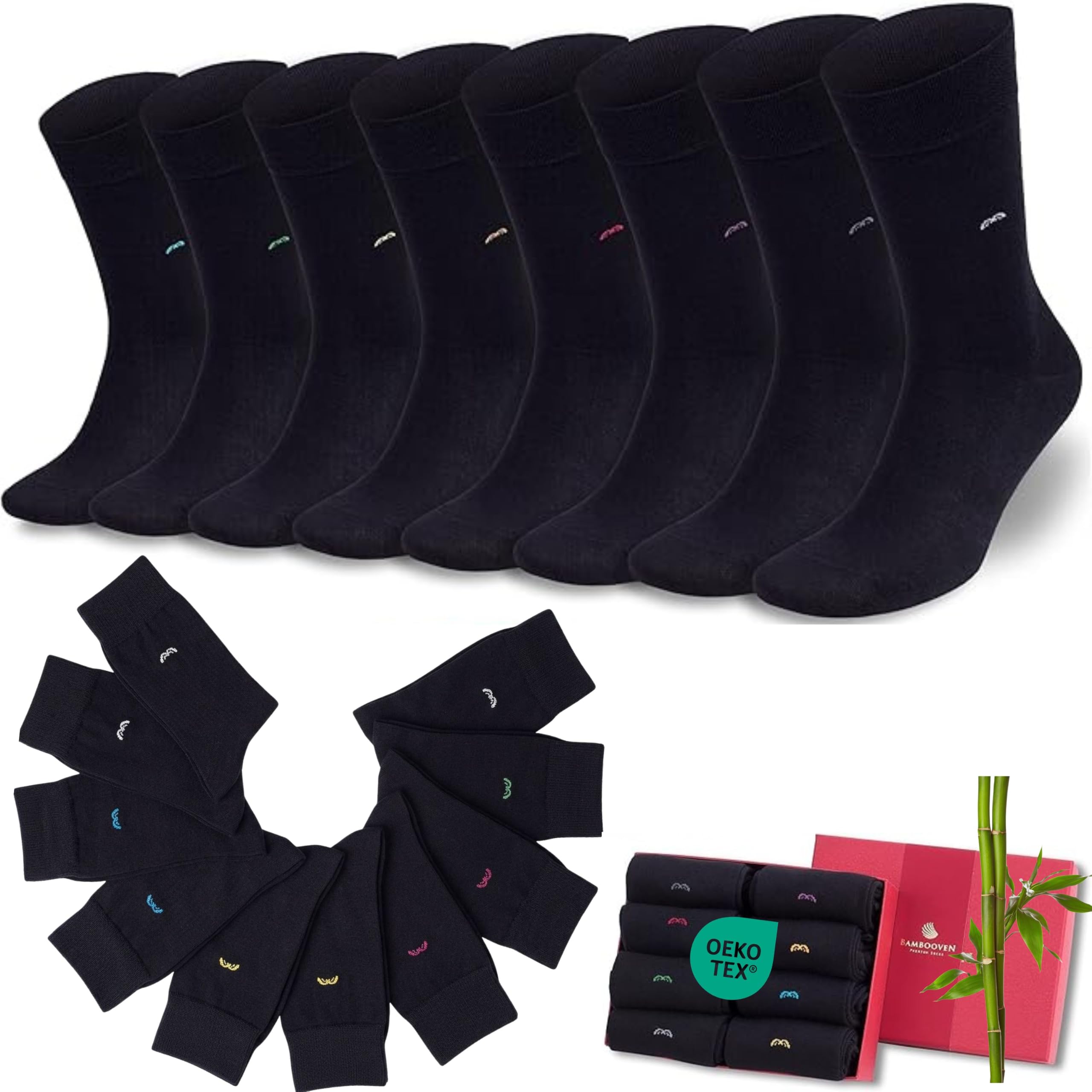 BAMBOOVEN Premium Bamboo Rayon Dress Socks