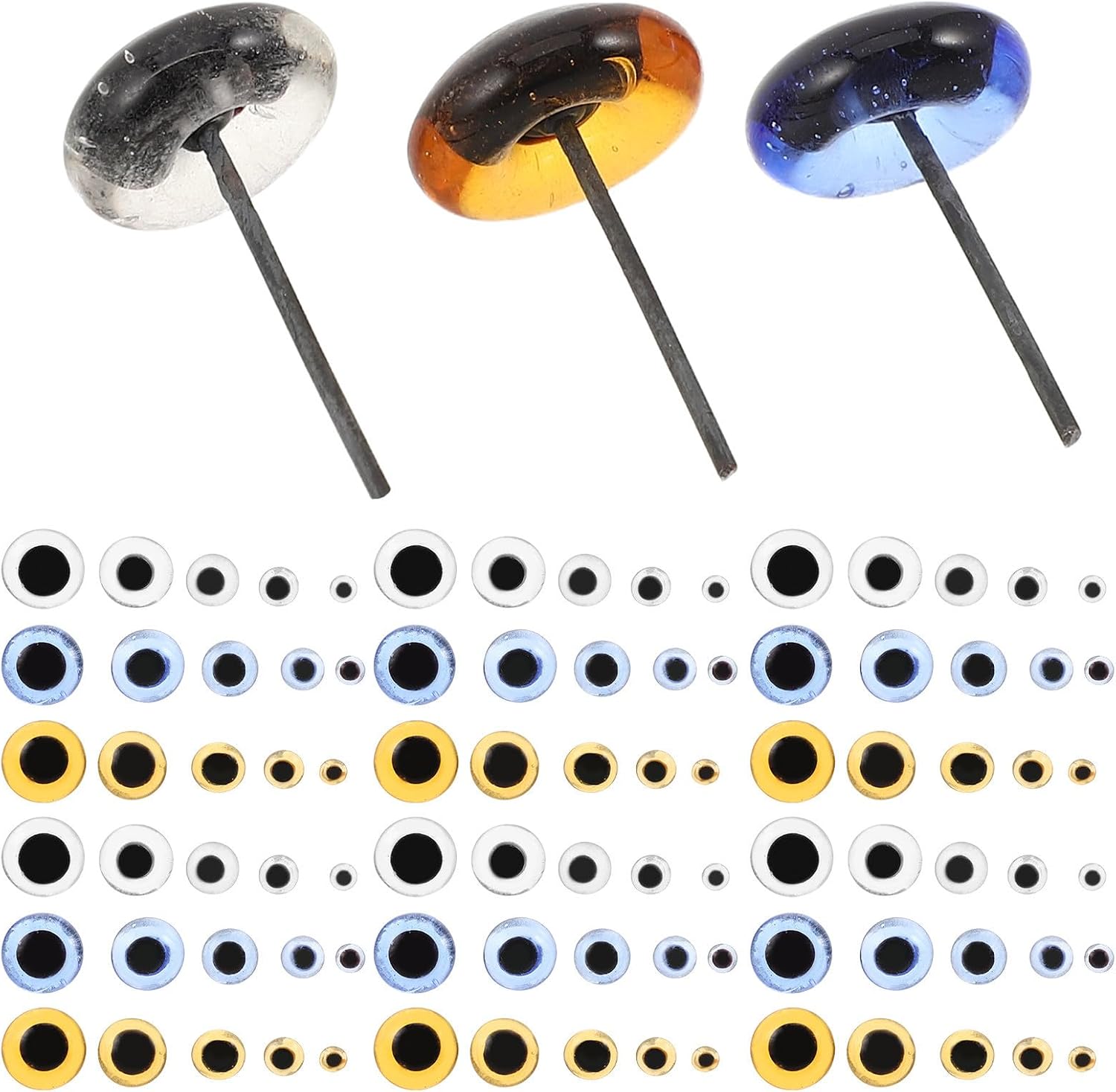 Glass Craft Eyes for Doll Making 150pcs Round Insert Eyes