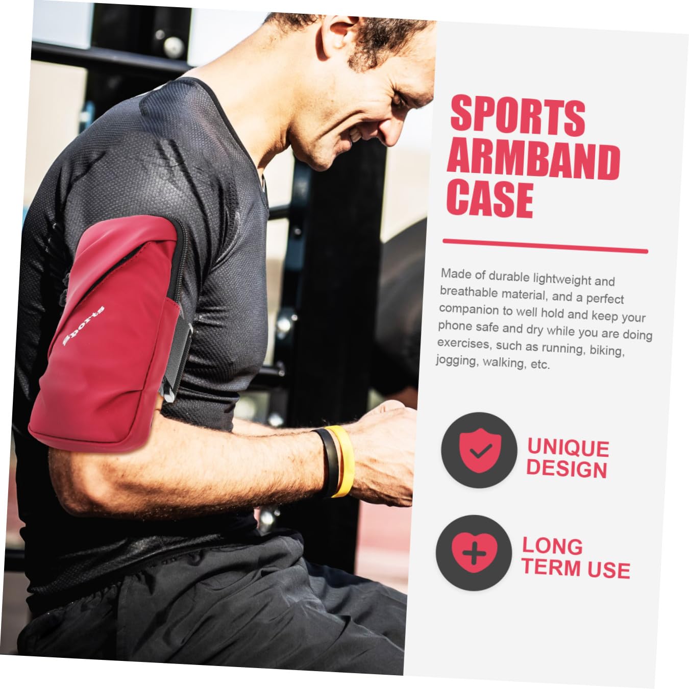 Hemobllo 4piezas Deportivo para Teléfono Funda De Mano para Correr y Hacer Ejercicio Soporte De Brazo para Actividades Gimnasio