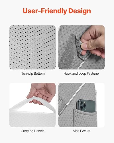 Miniatura 6 de VEVOR Almohada de cuña de cama para dormir, juego de cuña ortopédica ajustable de 3 piezas, con funda jacquard lavable y soporte de espuma, almohada