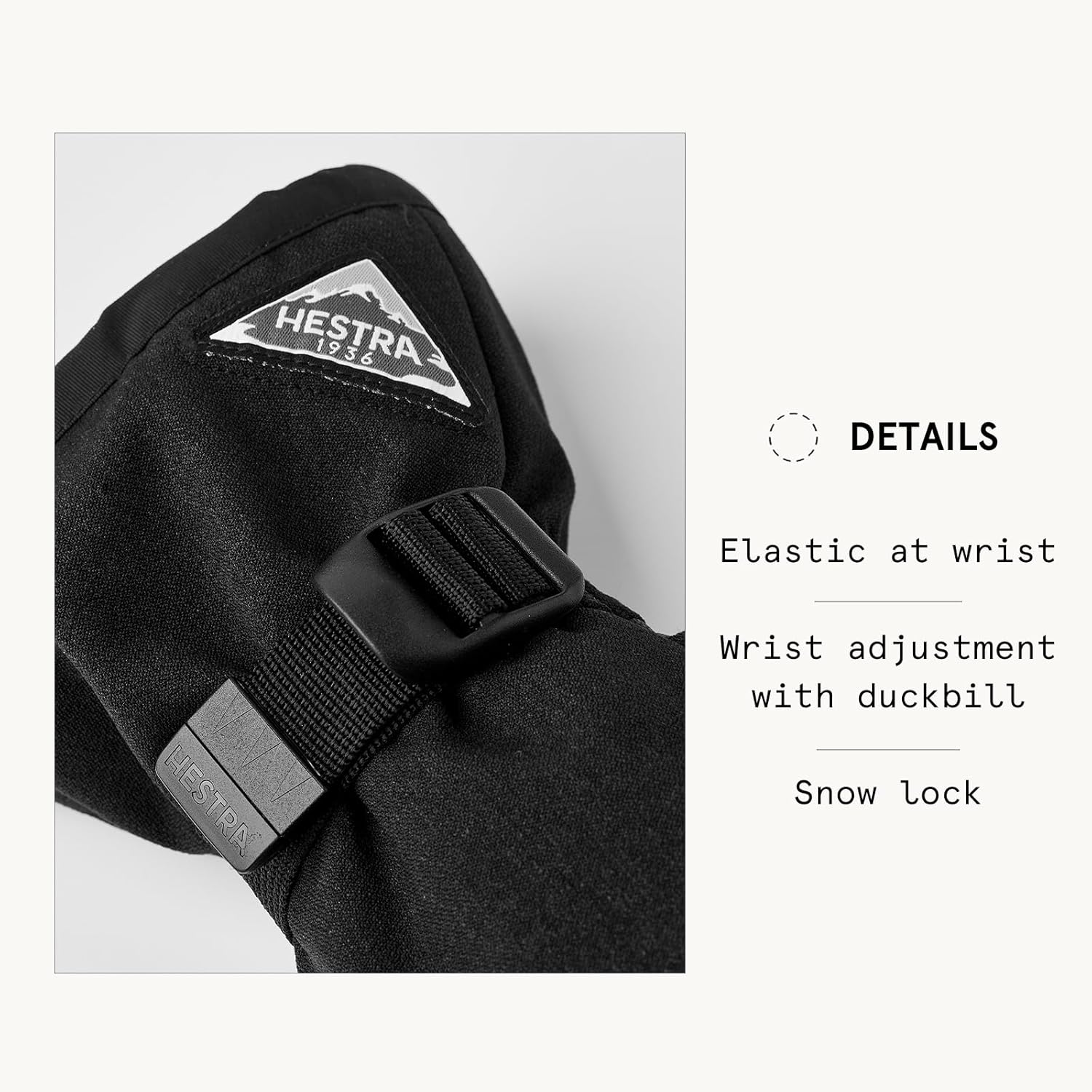 Hestra Unisex Powder Gauntlet Glove, Leather Windproof Insulated Glove for Alpine Ski, Everyday Winter Wear for Men & Women - Image 4