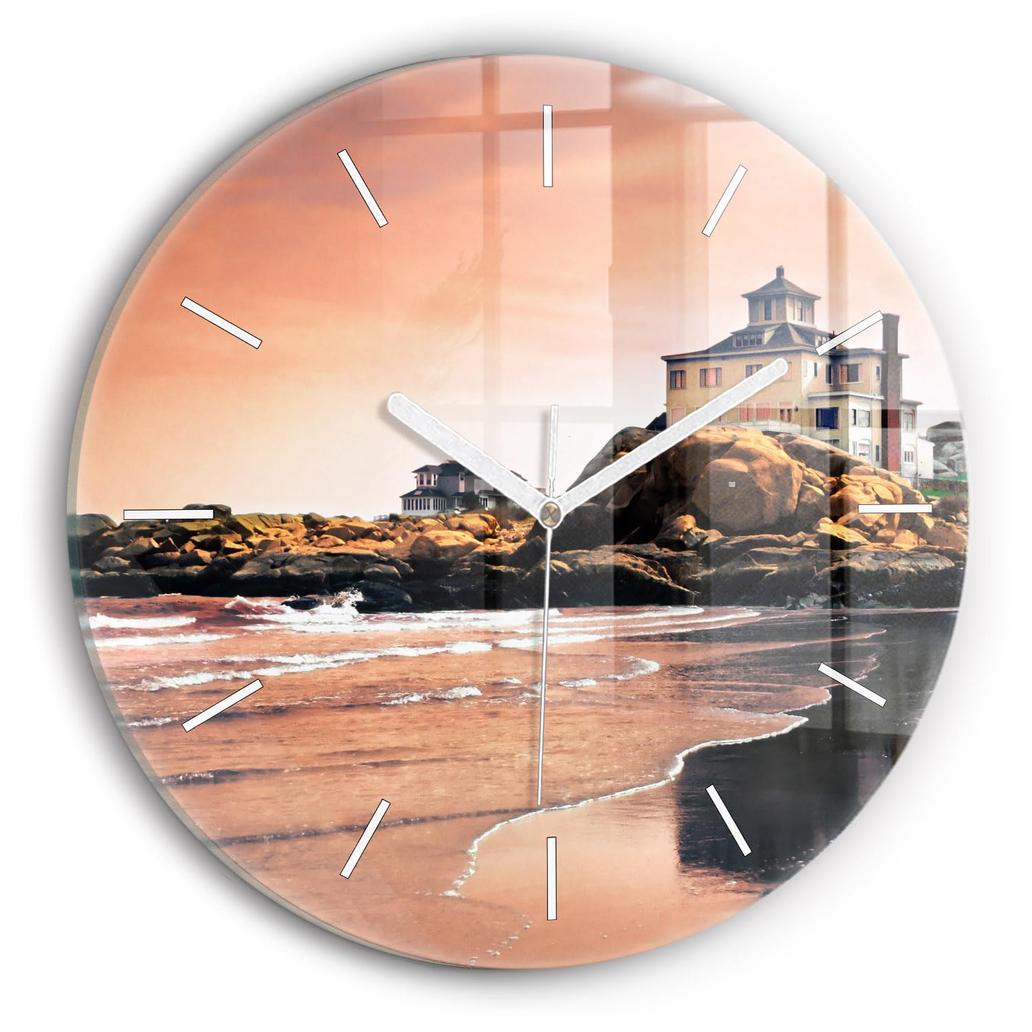 Horlogerie moderne d'exception en verre supérieur Wallfluent Côte de Sherman