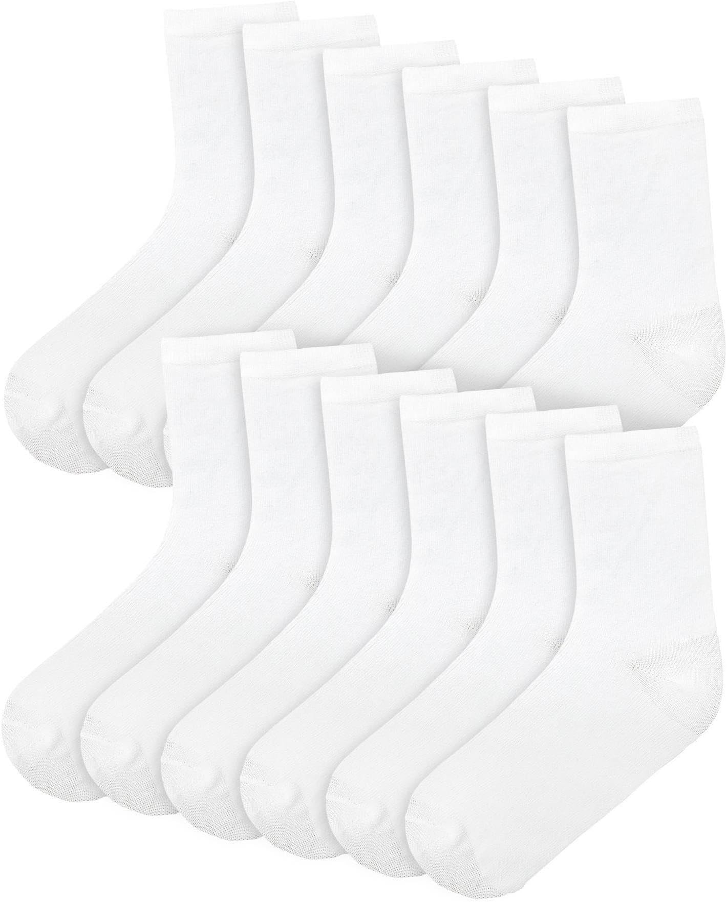 Ladies Cotton Rich Plain Socks Pack Of 6 Luxurious Soft And Breathable Socks For Women UK Shoe Size 4-7
