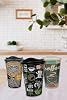 Buffer 3 Piece Coffee Cup Set Decorative Plastic Coffee Casing Cup