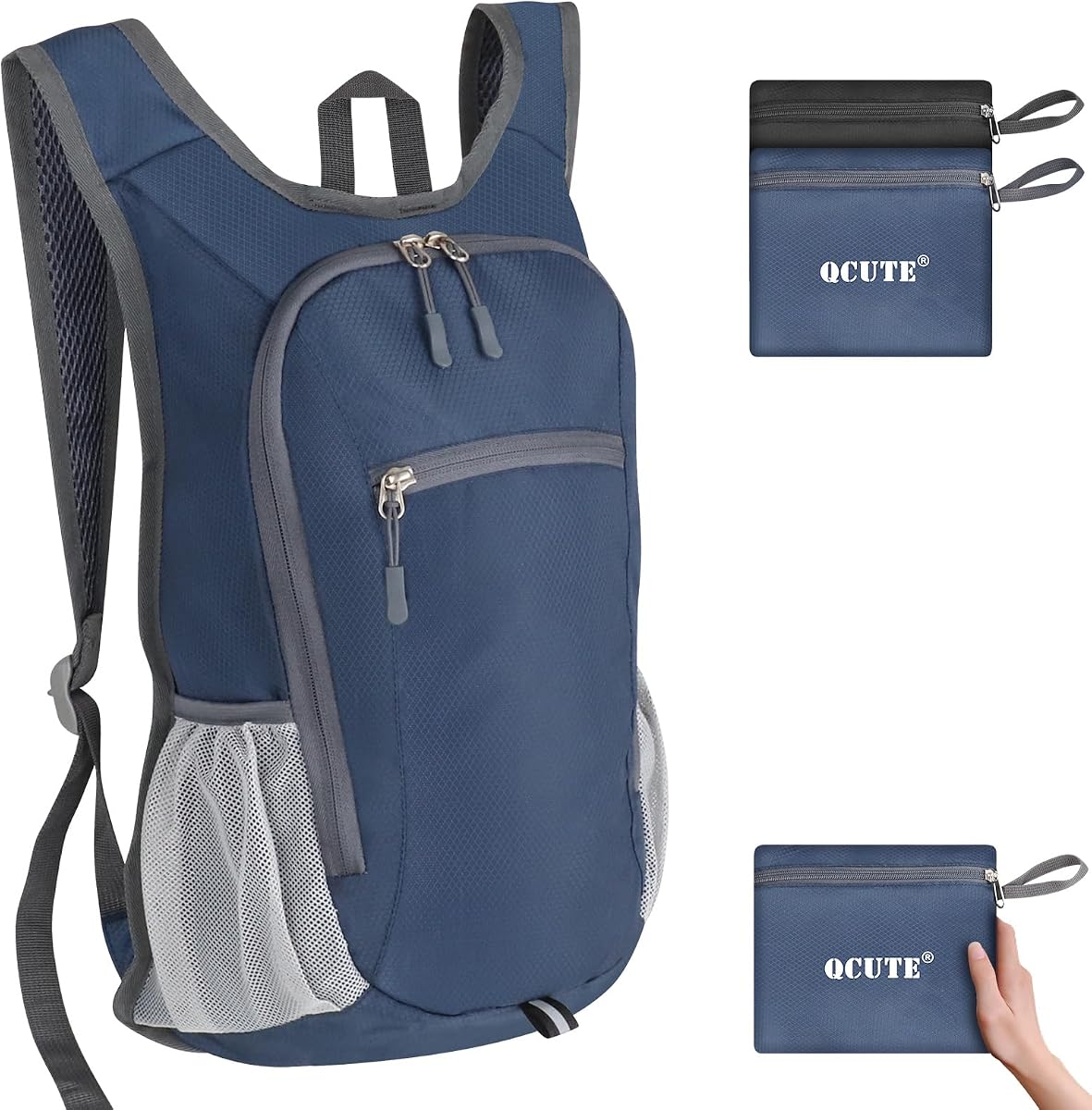 Qcute 15L Hiking Backpack Lightweight Packable Hiking Daypack Small Foldable Shoulder Bag Travel Day Pack Outdoor Gear