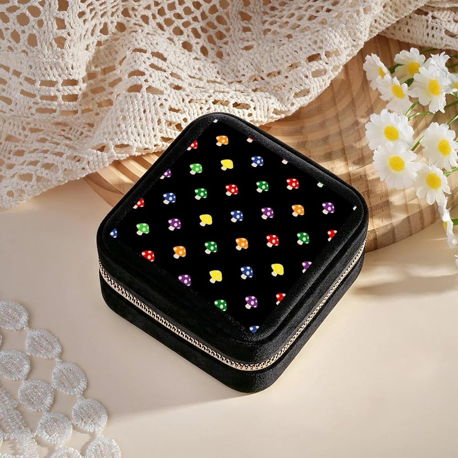 Colorful Rainbow Mushroom Jewelry Box image 3