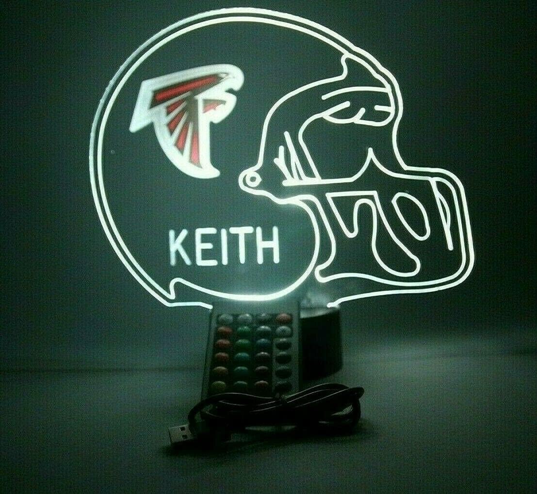 American Pro Football Helmet Sports Fan Team Choice at Checkout Lamp Night Light LED Personalized Free - Featuring Licensed Decal, Room Man Cave Decor, 16 Colors with Remote, A Must Have! : Sports & Outdoors