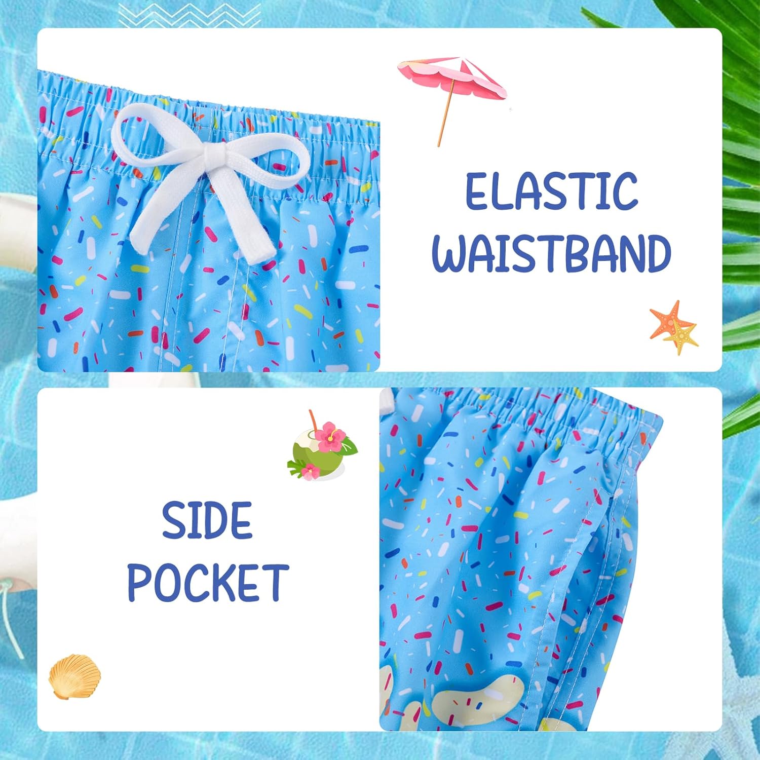 westwolf Boys Swim Trunks with Compression Liner Casual Bathing Suit for Kids Swim Shorts 6-18 Years