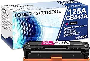 Amazon.com: 1 Pack 125A CB543A Magenta Toner Cartridge with Chip 125A ...