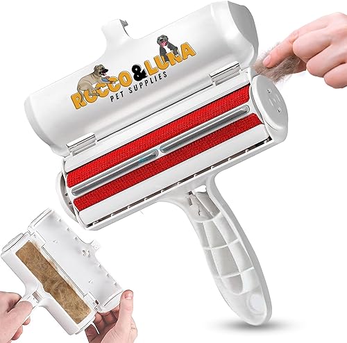Rocco and Luna Pet Supplies - Rodillo de pelusa para pelo de mascotas  Removedor de pelo de gatos y perros multisuperficie reutilizable para ropa,