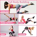 CFX Bandes de résistance 3 Sets, boucles d'exercice premium avec conception antidérapante pour les hanches & Glutes, 3 Bandes de booty de niveau de résistance pour les femmes et les hommes