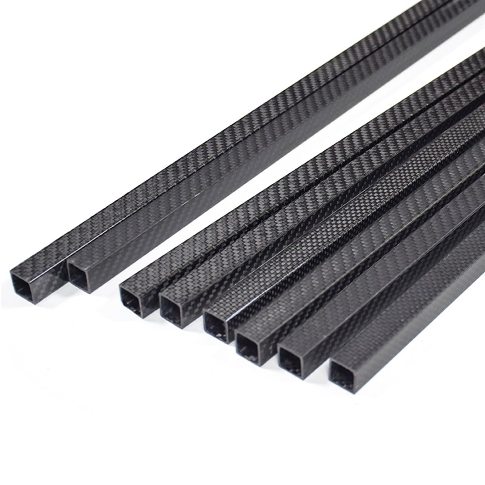 2Pcs Length 500mm 3K Full Carbon Fiber Square Tube OD: 8 10 12 14 15 16 17 18MM Matte Surface Rolled Carbon Tube Carbon Fiber Square Tube(14x14x12mm Twill)