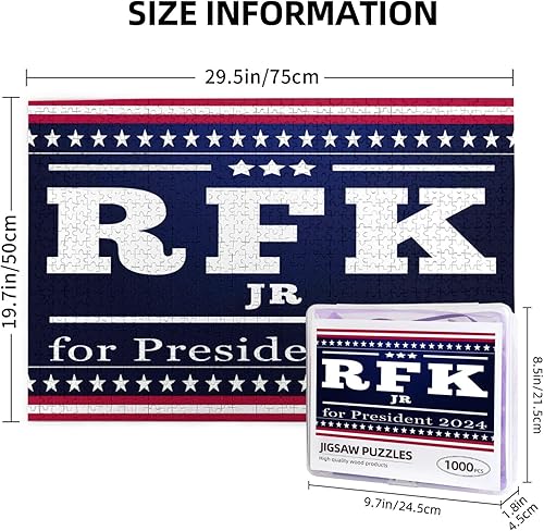 Miniatura 5 de RFK Robert F Kennedy Jr para presidente 2024 Regalos para mujeres y hombres, rompecabezas de 1000 piezas para adultos, rompecabezas divertidos para