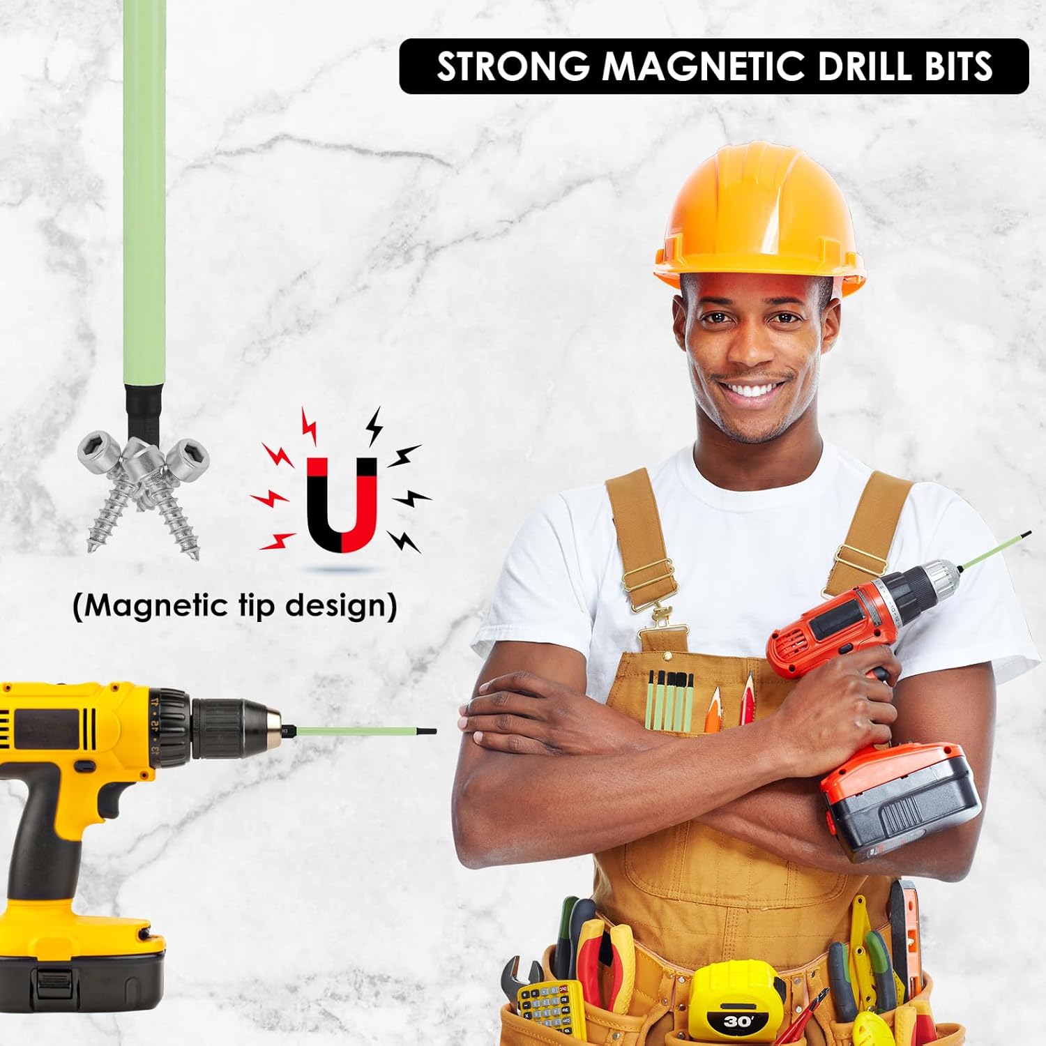 Allen Wrench Drill Bits Wrench Drill Bit Set Hex Key Allen Wrench Drill Bits Hex Drill Bit Kit Magnetic Wrench Drill Bit Auto Repair Wrench Drill Bit for Nuts Bolts