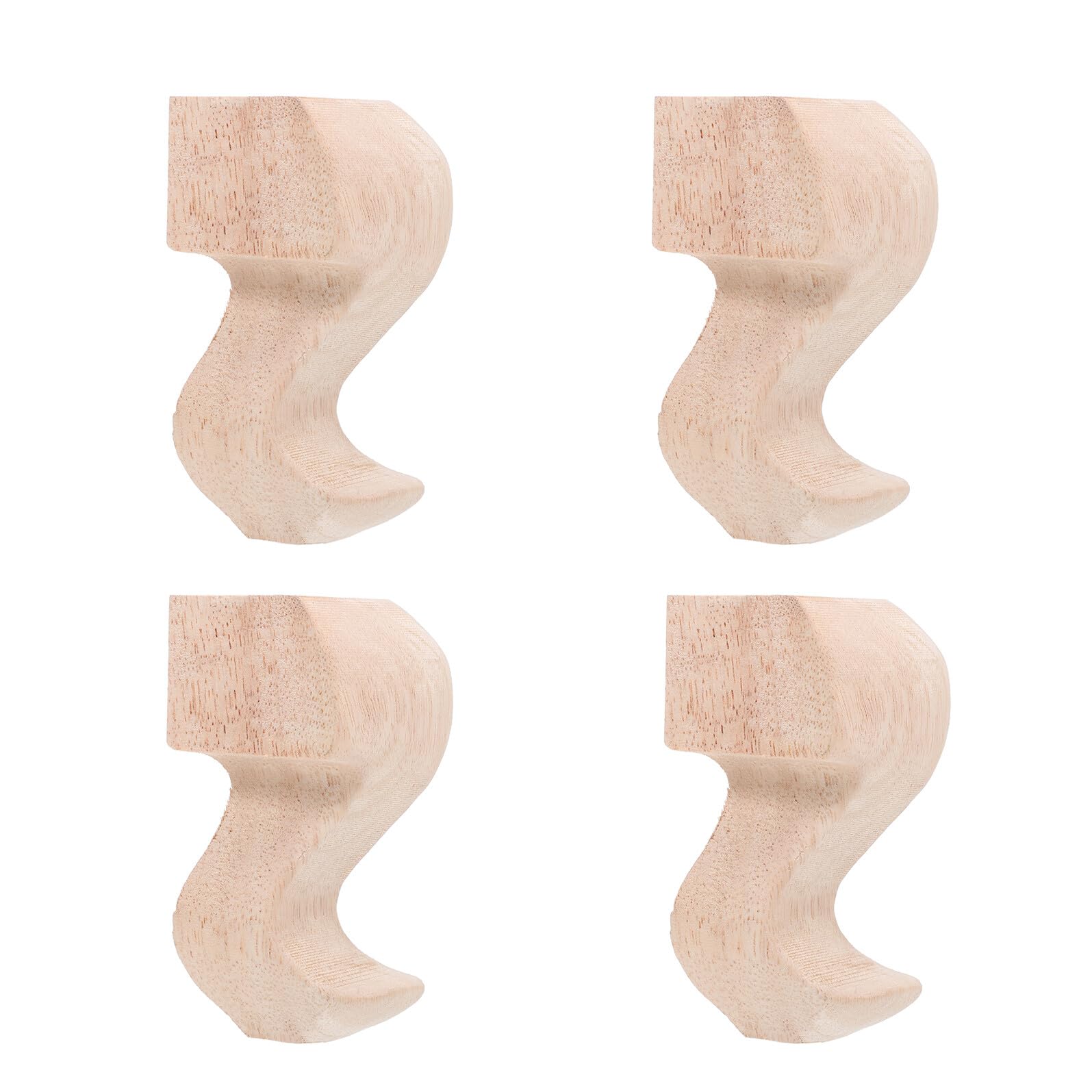 Patas de madera de caucho para sofás y sillas juego de 4 para renovación de muebles