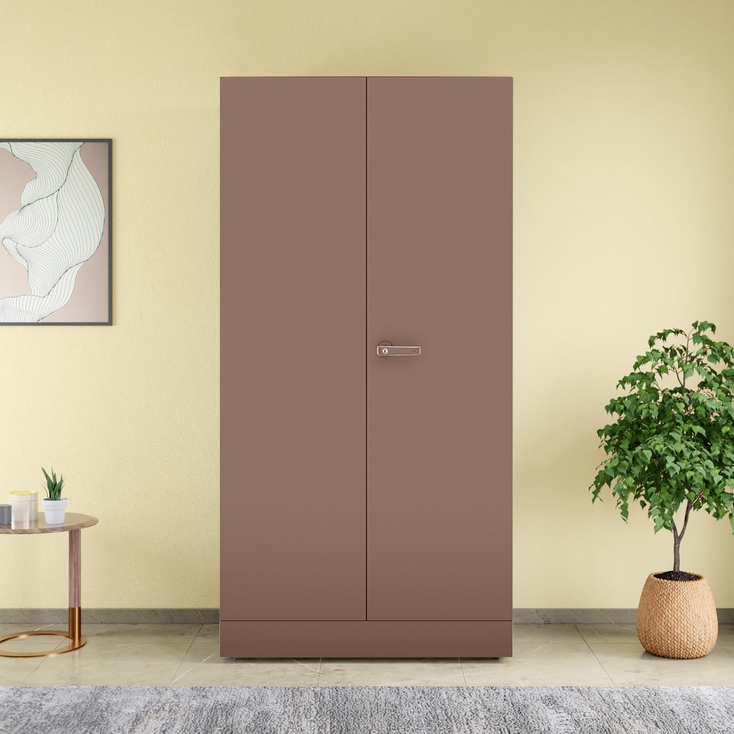 Interio by Godrej Auraline® Men Premium 2-Door Steel Almirah (Chocolate Mousse), 1-Year Warranty, 2 Drawers-picture-28