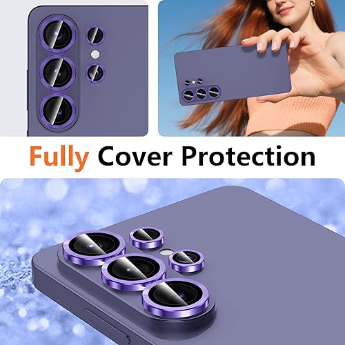 Vista 1367 de para Samsung Galaxy Z Flip 7 Protector de Lente de Cámara, Cubierta de Lente de Vidrio Templado con Anillo de Metal Individual, [Fuerte Adhesión] 1